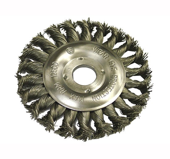 Faithfull Circular Wire Brush 125 x 12 x 22.2mm 0.50mm Wire - Wire Wheel - FAIWBCT125 - Faithfull - Trade Counter Direct