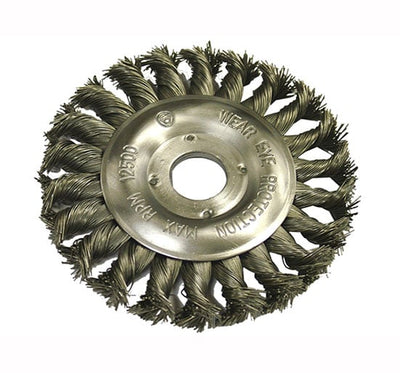 Faithfull Circular Wire Brush 125 x 12 x 22.2mm 0.50mm Wire - Wire Wheel - FAIWBCT125 - Faithfull - Trade Counter Direct