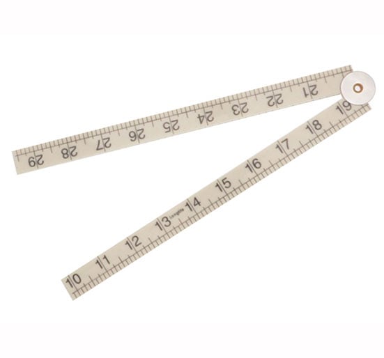 Faithfull Folding Rule White ABS Plastic 1 Metre / 39in - 1 Metre