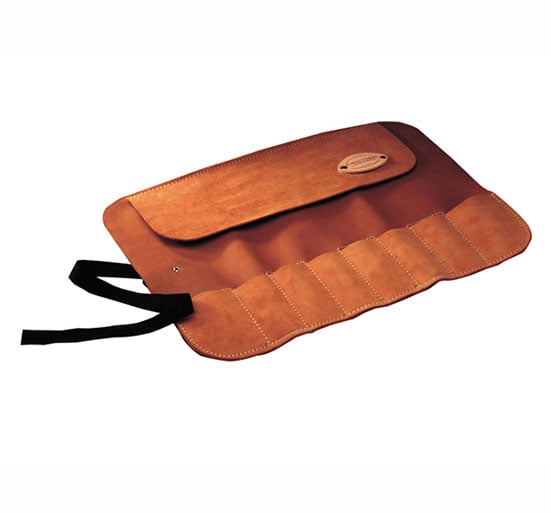 Faithfull Leather Chisel Roll - 8 Pocket - Holder Tool - FAILCR8 - Faithfull - Trade Counter Direct