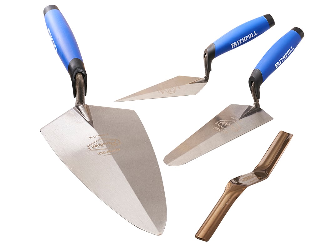 Faithfull Professional Brick Trowel Set - 4 Pieces - XMS22TROWELS - XMS22TROWELS - Faithfull - Trade Counter Direct