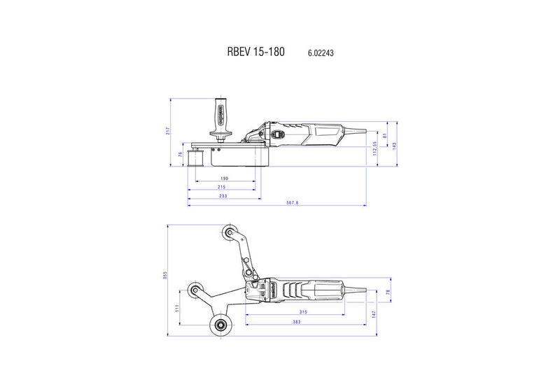 Metabo RBE 15-180 Set (602243500) 240V Tube Belt Sander product image 2