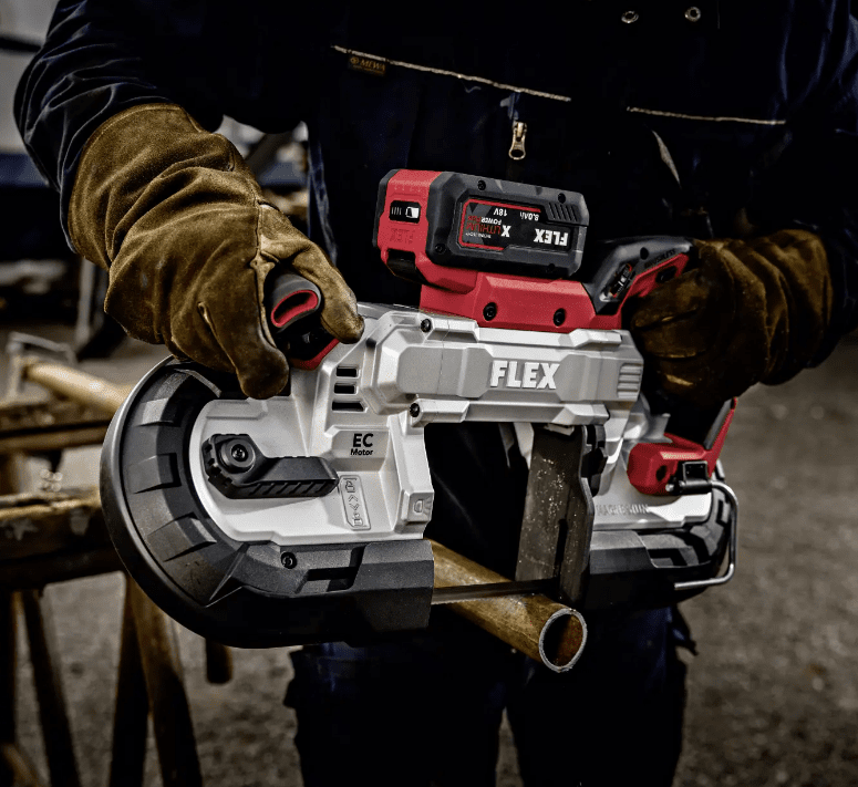 FLEX 18V Cordless Band Saw / Belt Saw, 127mm Cutting Depth - SBE 127 18 - EC - FLEX531749 - Flex Power Tools - Trade Counter Direct