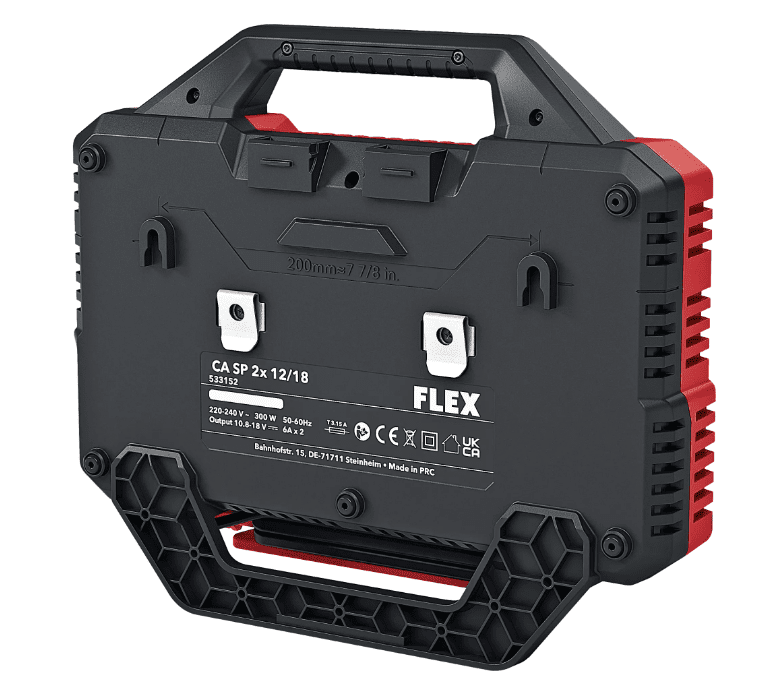 FLEX CA SP 2x 12/18 Double Quick Charger – Dual - Port 12V/18V Fast Battery Charging - flex533152 - Flex Power Tools - Trade Counter Direct