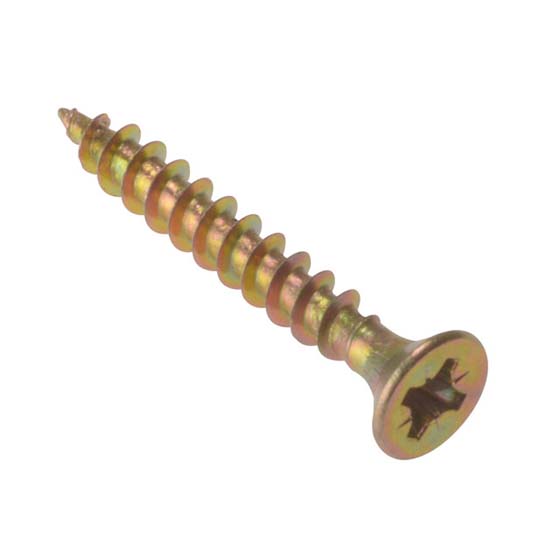 ForgeFix Multi-Purpose Screw Pozi CSK Zinc Yellow Passivated, Boxed