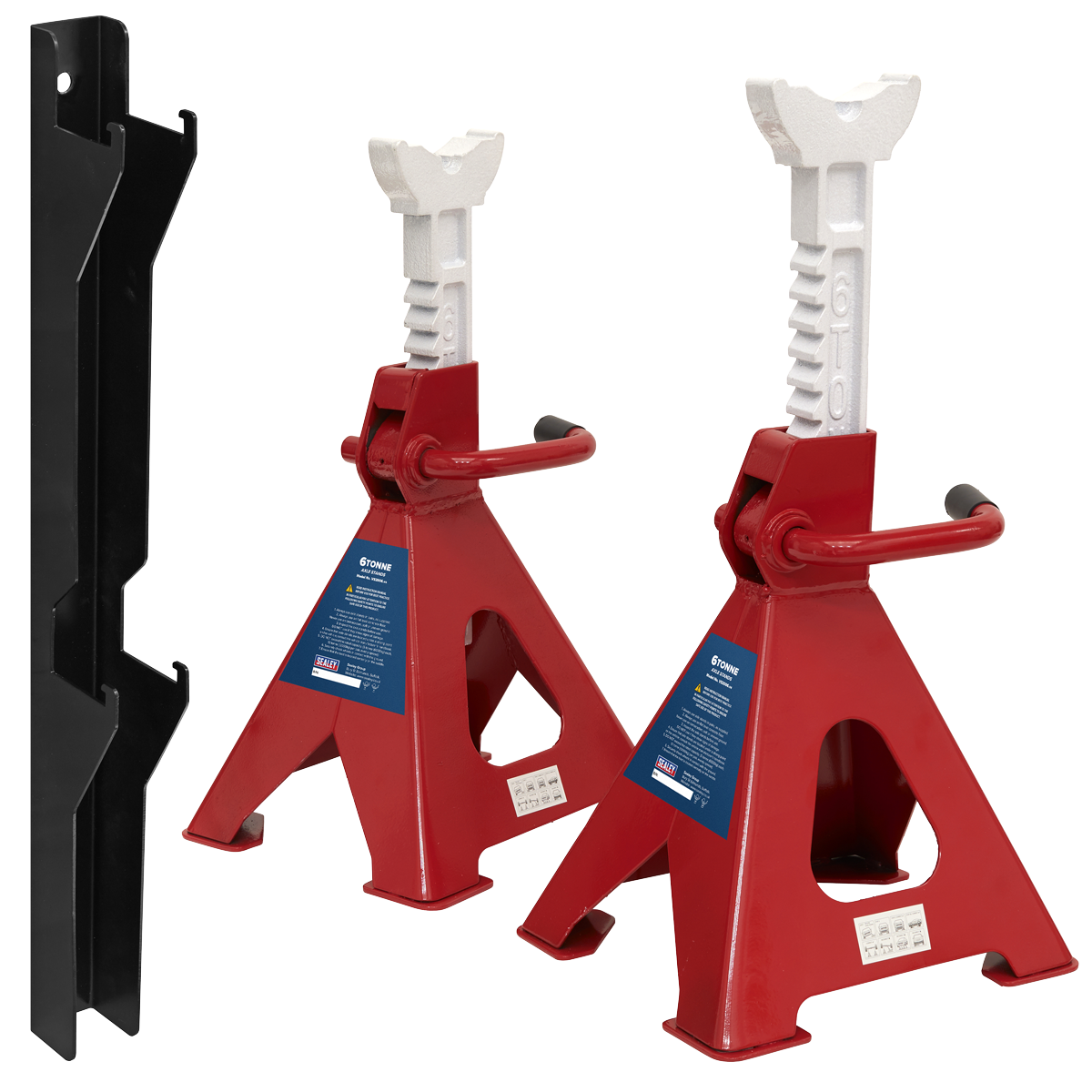 Sealey VS2006COMBO Axle Stand & Axle Stand Storage Rack Combo 6 Tonne