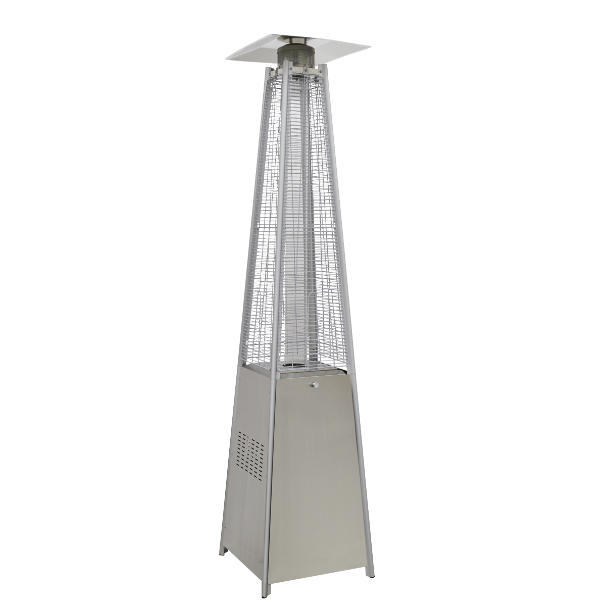 Dellonda Pyramid Gas Patio Heater 13kW Commercial/Garden Use, Stainless Steel - DG99