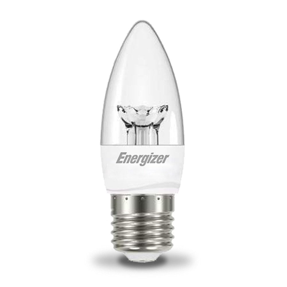Energizer 6W-40W LED Clear Candle ES/E27 Non-Dim Light Bulb