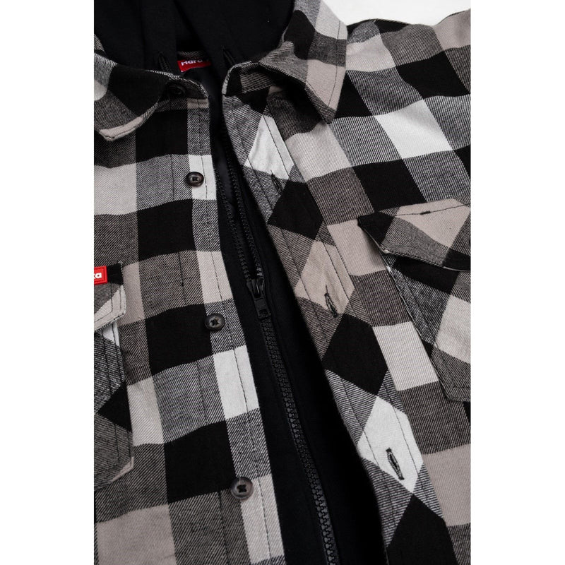 Hard Yakka Quilted Flannel Shacket - Grey (G06690 - GRY - Med) - 34701-59358-03 - Hard Yakka - Trade Counter Direct