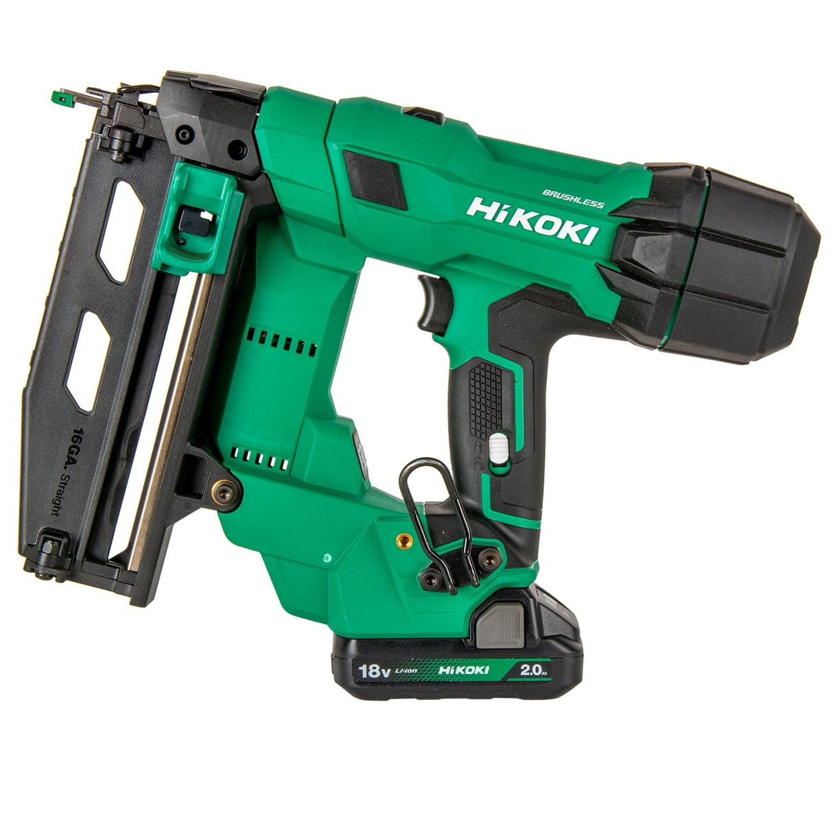 Hikoki 18V 16GA Brushless Straight Finish Nailer with 2 x 2.0Ah batteries, charger and case - NT1865DSAJXZ - NT1865DSAJXZ - HiKOKI / Hitachi Power Tools UK - Trade Counter Direct