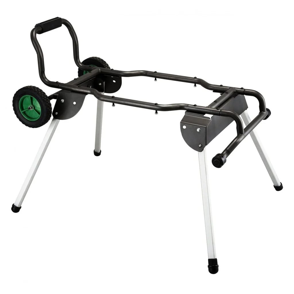 HiKOKI 376510 Fold & Roll Table Saw Stand – Heavy - Duty, Portable Design for C3610DRJ - 376510 - HiKOKI / Hitachi Power Tools UK - Trade Counter Direct