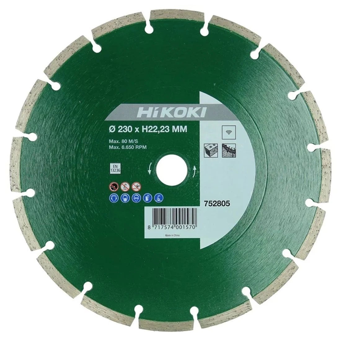 HiKOKI 752805 230mm Universal Diamond Grinding Disc - 752805 - HiKOKI / Hitachi Power Tools UK - Trade Counter Direct