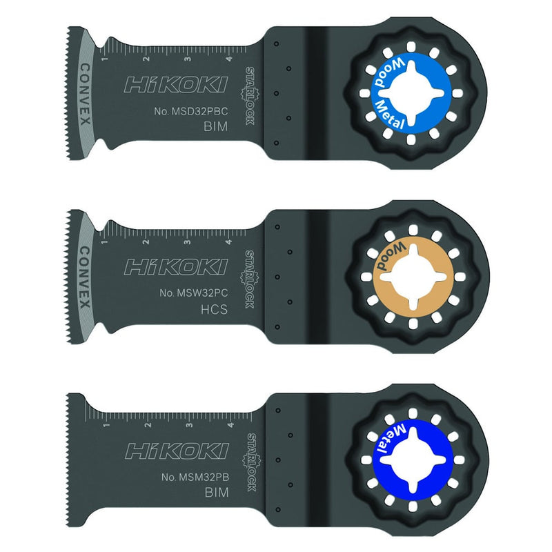 HiKOKI 782793 Multi Tool Blade Set - Pack of 3 - 782793 - HiKOKI / Hitachi Power Tools UK - Trade Counter Direct