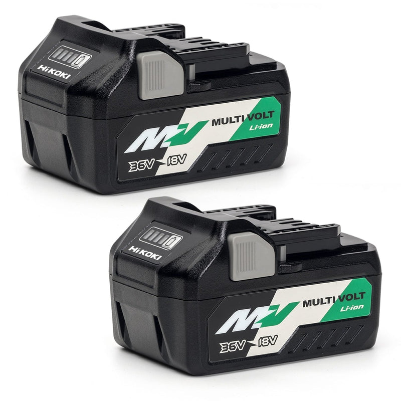 HiKOKI BSL36A18X2 18/36V MultiVolt Battery 5.0/2.5Ah Pack of 2 - BSL36A18X2 - BSL36A18X2 - HiKOKI / Hitachi Power Tools UK - Trade Counter Direct