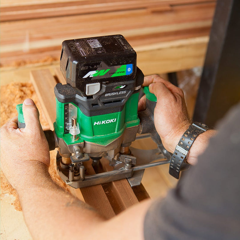 Hikoki M3612DAJPZ Cordless 36V Half Inch Plunge Router (1x 2.5Ah 36V / 5Ah 18V Multi - Volt Battery, Charger & Case) - M3612DA/JPZ - HiKOKI / Hitachi Power Tools UK - Trade Counter Direct