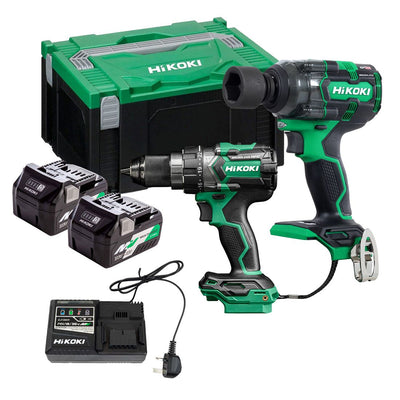 HiKOKI KC18DCJCZ 18V Combi Kit (DV18DC, WR18DH, 2 x BSL36A18X & UC18YSL3)