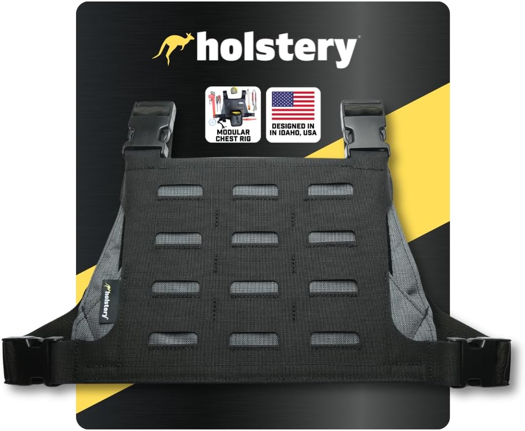 Holstery Chest Rig - CHST - MODRIG - GRY Modular Chest Rig - One Size - CHST-MODRIG-GRY - Holstery - Trade Counter Direct