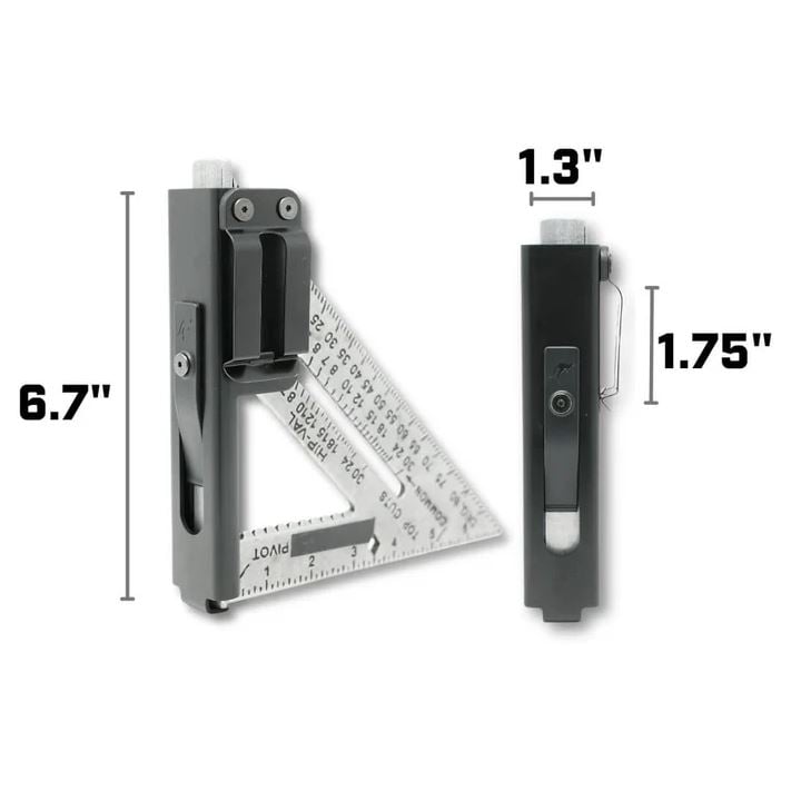 Holstery HLSTR - SQUARE - PRO SquareMaster Pro Clip - On Tactical Rafter Square Holder - HLSTR-SQUARE-PRO - Holstery - Trade Counter Direct