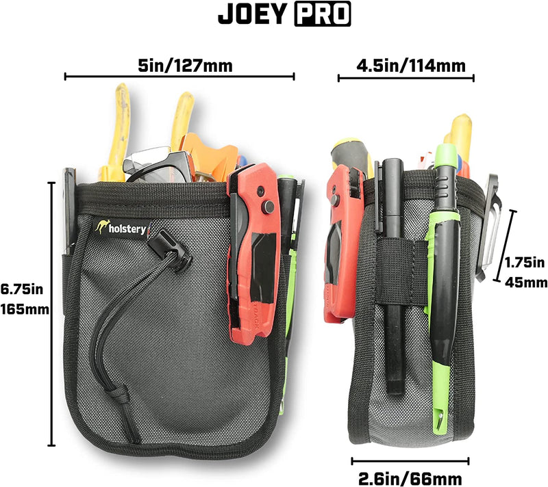 Holstery JoeyPouch PRO - Clip - On Tool Pouch for Tools and Hardware - With Steel Belt Clip - PRO PCH/JOEY - PRO - PCH/JOEY-PRO - Holstery - Trade Counter Direct