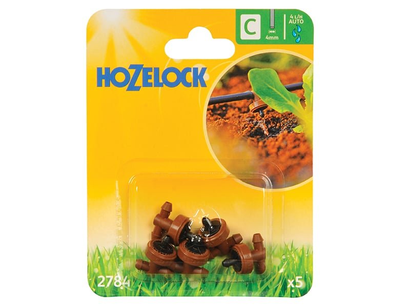 Hozelock In Line Pressure Dripper 4mm (5 Pack) - Auto Watering - HOZ2784 - Hozelock - Trade Counter Direct