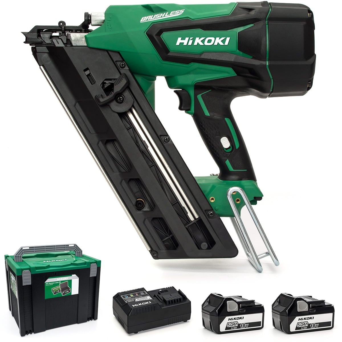HiKOKI / Hitachi NR1890DBCL/JP 18v First Fixed Framing Nail Gun - 2 x 5.0Ah Batteries - NR1890DBCL/JP