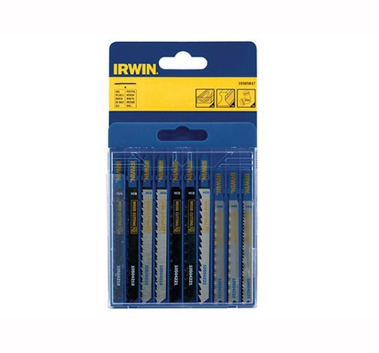 Irwin Jigsaw Blade Set Assorted 10 Piece Set - 10505817 Blade Jig - IRW10505817 - DeWalt Power Tools UK - Trade Counter Direct