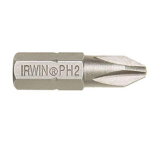 Irwin Phillips Screwdriver Bits - 2 x PH2 25mm - IRW10504388 - Irwin - Trade Counter Direct