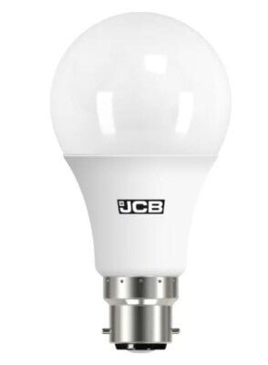 JCB 9W - 60W LED GLS BC/B22 Warm White Light Bulb (Dimmable Available) - S10989 - JCB - Trade Counter Direct
