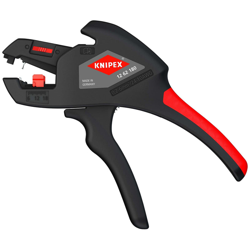 KNIPEX 12 62 180 Automatic Insulation Stripper, 180mm - DR-43803 - KNIPEX - Trade Counter Direct