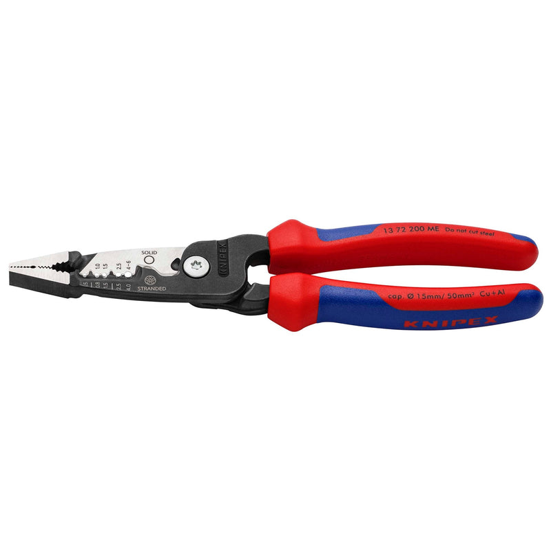 KNIPEX 13 72 200 ME Wire Stripper with Multi-Component Grips, 200mm - DR-13191 - KNIPEX - Trade Counter Direct
