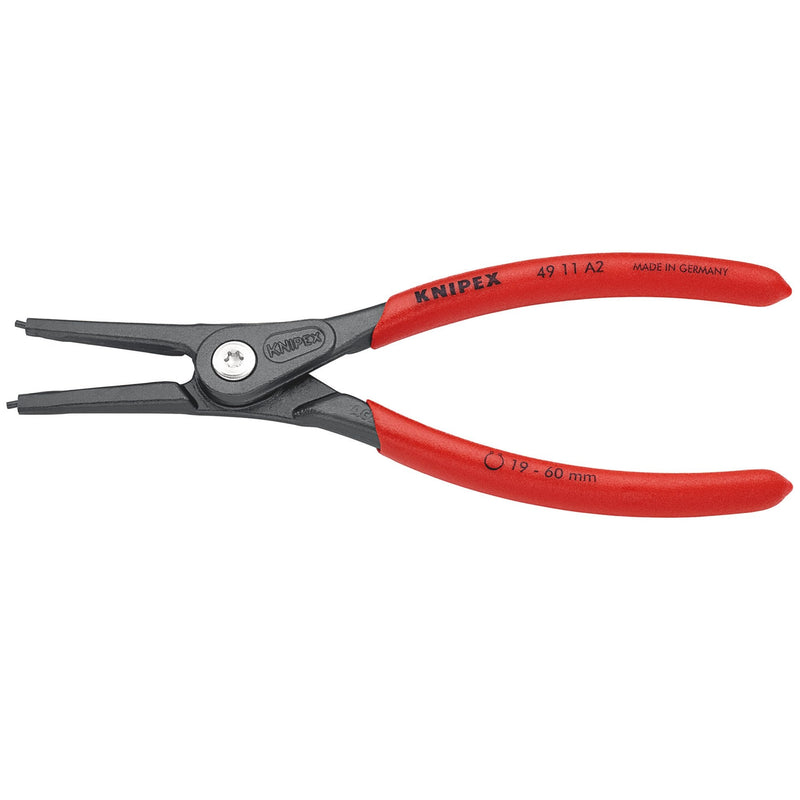 KNIPEX 49 11 A2 SB Precision Circlip Pliers For External Circlips On Shafts, 180mm - DR-75090 - KNIPEX - Trade Counter Direct