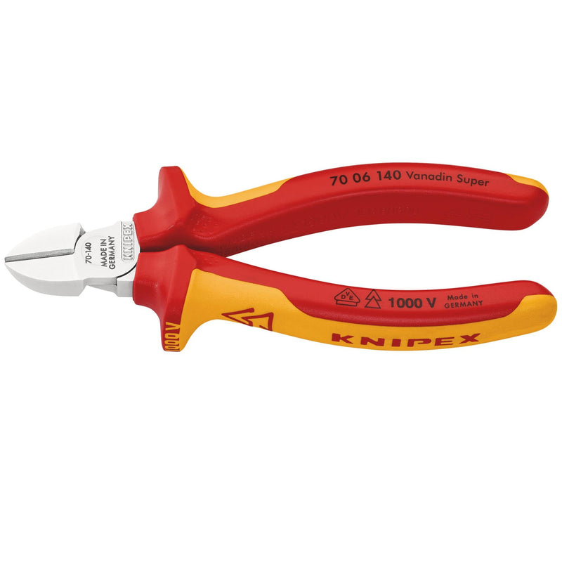 KNIPEX 70 06 140 SBE VDE Diagonal Cutter, 140mm - DR-81254 - KNIPEX - Trade Counter Direct