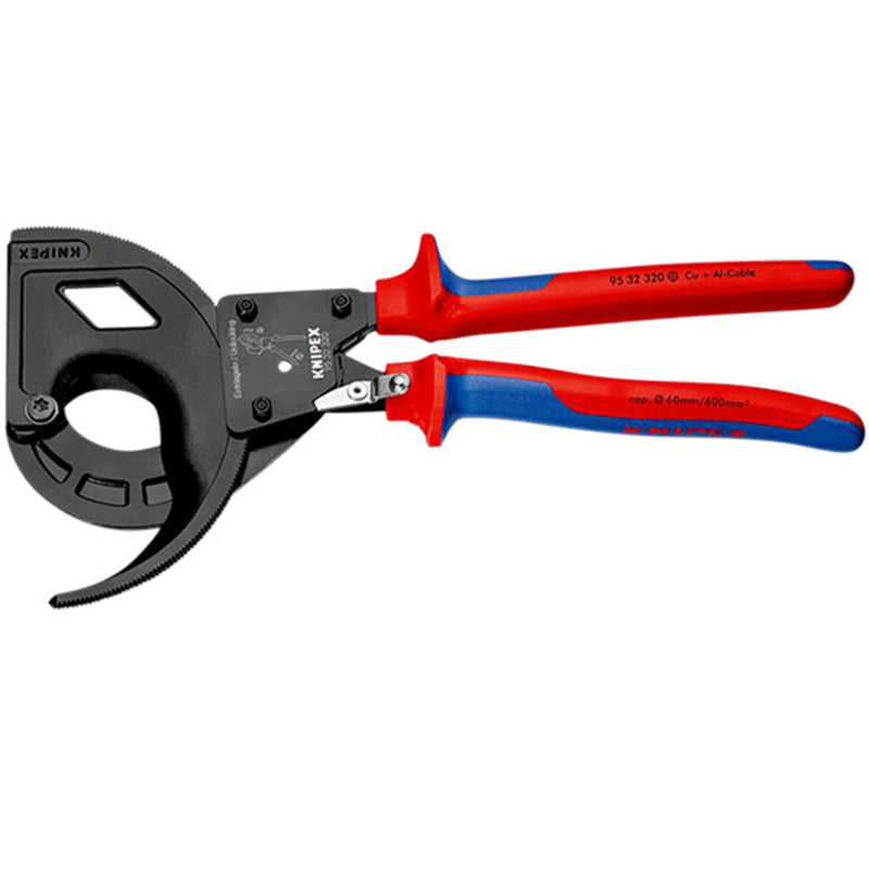 KNIPEX 95 32 320 Cable Cutter, Ratchet Principle, 3-Stage, 320mm - DR-25882 - KNIPEX - Trade Counter Direct