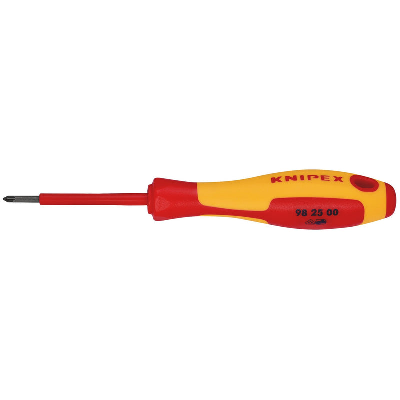 KNIPEX 98 25 00 VDE Insulated Pozidriv® Screwdriver, PZ0 x 60mm - DR-76807 - KNIPEX - Trade Counter Direct