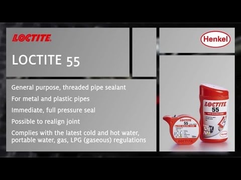 Loctite 55 - 50m Pipe Sealing Cord - Henkel - Size 50m - SEL37372 - Loctite - Trade Counter Direct
