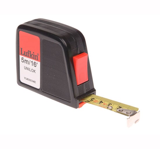 Lufkin YU835CME Unilok Tape 5m / 16ft - 5m Tape - LUFYU835 - Lufkin - Trade Counter Direct