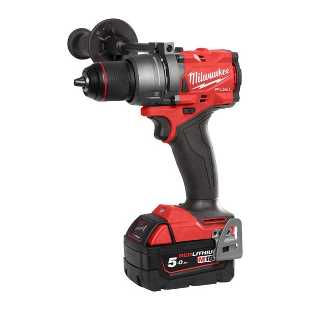 Milwaukee M18FPD3-502X 18V Fuel 1/2" Percussion Drill 2 x 5.0Ah Battery, Charger and Case Kit