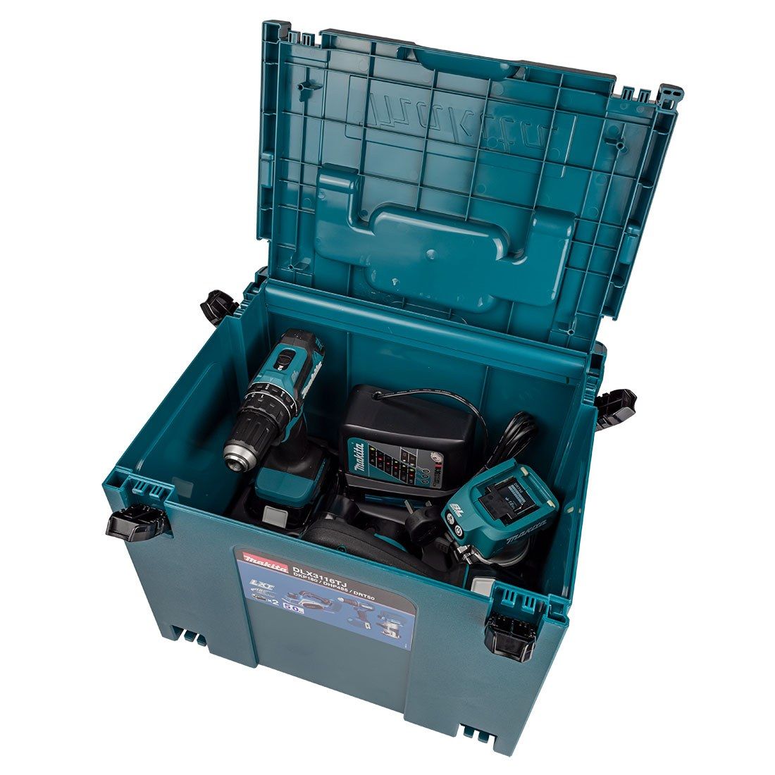 Makita DLX3116TJ 18V LXT Cordless Triple Kit – DHP485, DRT50 & DKP180 (2x 5.0Ah Batteries)