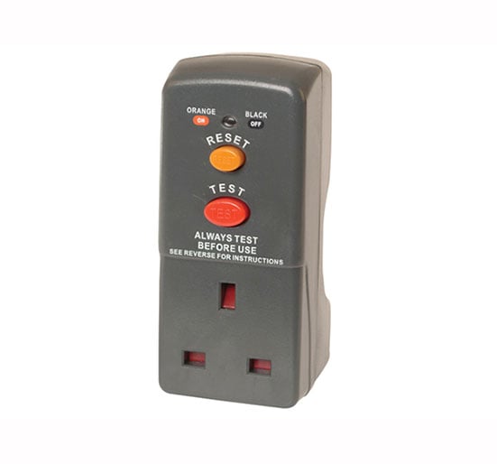 Masterplug Safety RCD Adaptor - 240v Circuit Breaker - MSTARCDKGMP - Masterplug - Trade Counter Direct
