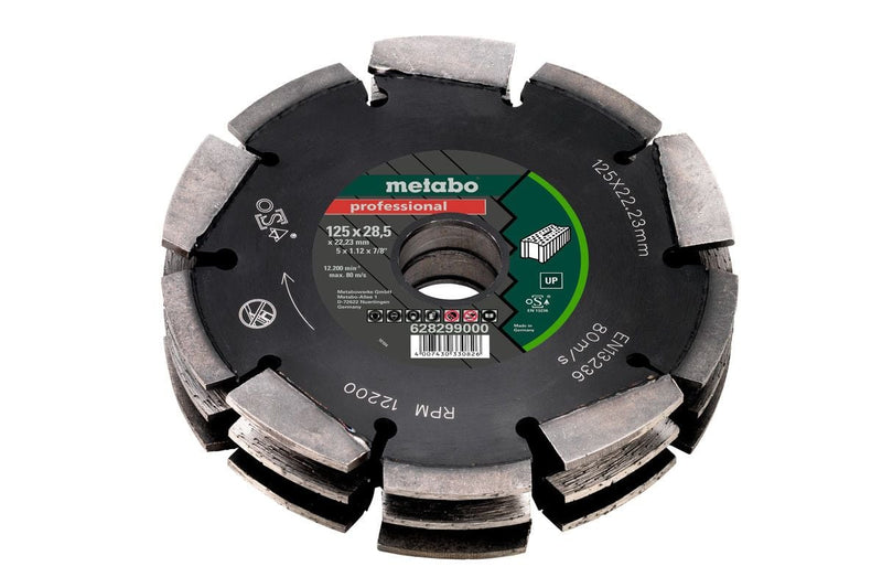 Metabo 628299000 NDia - CD3 125mm 3R Professional UP Universal Wall Chaser Blade for MFE40 - 628299000 - Metabo Power Tools UK - Trade Counter Direct