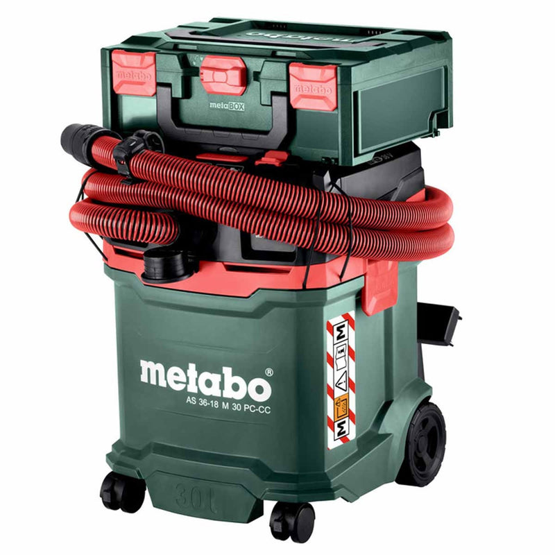 Metabo AS 36 - 18 M 30 PC CC, M - Class Vacuum Cleaner with Cordless Control, Body Only - 602074850 - 602074850 - Metabo Power Tools UK - Trade Counter Direct