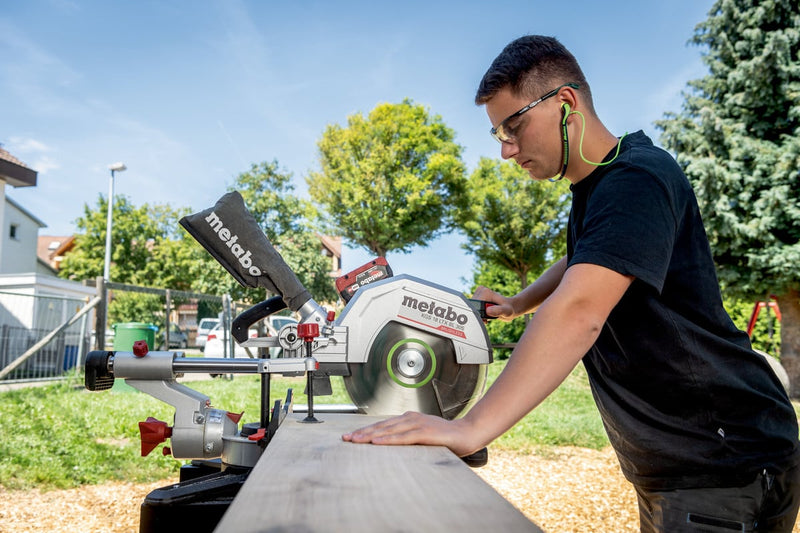 Metabo KGS 18 LTX BL 305, Brushless 12" Double bevel Cross Cut Mitre Saw, Body Only - 614305850 - 614305850 - Metabo Power Tools UK - Trade Counter Direct