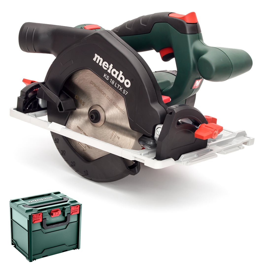 Metabo KS18LTX57 18v Circular Saw Body Plus Meta - Box - 601857840 - KS18LTX57 - Metabo Power Tools UK - Trade Counter Direct