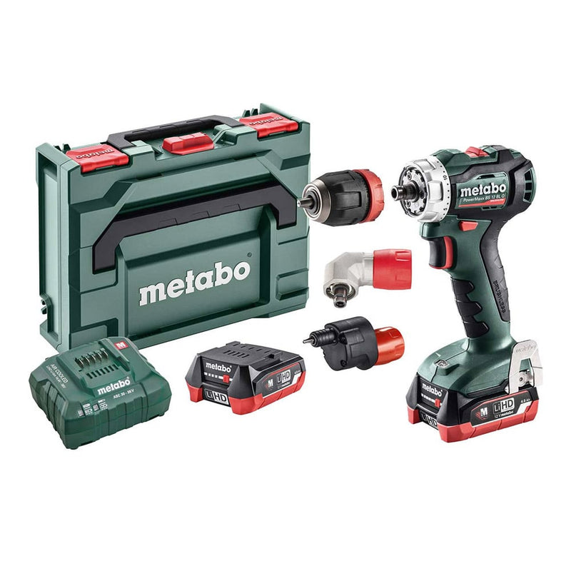 Metabo PowerMaxx BS12BLQ PRO PACK 12V 2x4Ah PowerMaxx Drill Driver Pro Pack Kit - PMBS12BLQ-KIT - Metabo Power Tools UK - Trade Counter Direct