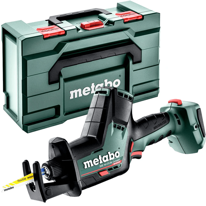 Metabo SSE18LTXBL Compact 18v Brushless Sabre Saw - Bare Unit with MetaBOX - 602366840 - SSE18LTXBL - Metabo Power Tools UK - Trade Counter Direct