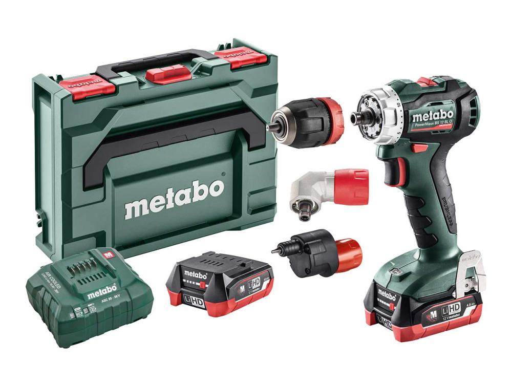 Metabo PowerMaxx BS12BLQ PRO PACK 12V 2x4Ah PowerMaxx Drill Driver Pro Pack Kit