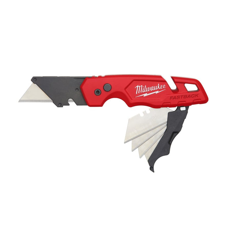 Milwaukee 48221903 Fastback Flip Utility Knife With Blade Storage (New SKU 4932471358) - 48221903 - Milwaukee Tools UK - Trade Counter Direct
