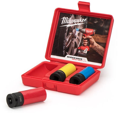 Milwaukee 4932451568 3 Piece 1/2" Drive ShockWave Impact Socket Set - 4932451568 - 4932451568 - Milwaukee Tools UK - Trade Counter Direct