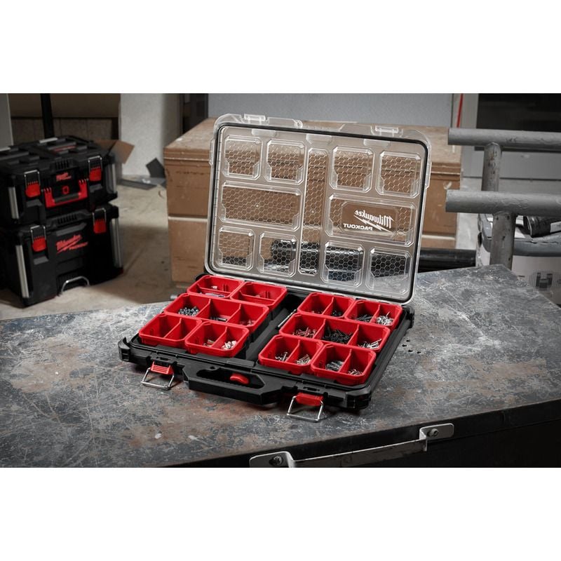 Milwaukee 4932471064 Packout Slim Organiser Case - 4932471064 - Milwaukee Tools UK - Trade Counter Direct