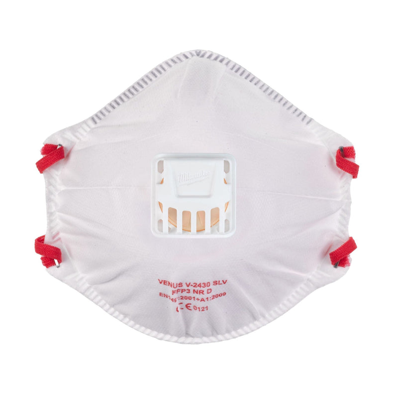 Milwaukee 4932471906 FFP3 Respirator with Valve FFP3 Respirator with Valve - 10pc - 4932471906 - Milwaukee Tools UK - Trade Counter Direct